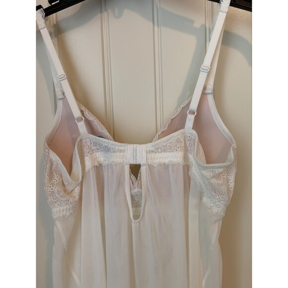 ON GOSSAMER WOMENS BABYDOLL CHEMISE NIGHTGOWN LINGERIE SIZE 36B IVORY - Picture 5 of 6